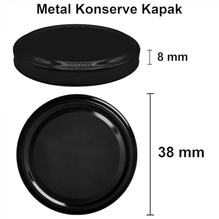 67 ml Şeffaf Kavanoz Seti, Metal Kapaklı, 6 Adet