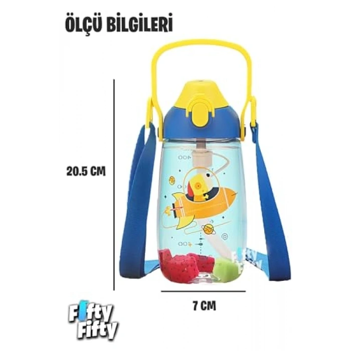 680 ml Kapasiteye Sahip Boyun Askılı Tritan Su Matarası