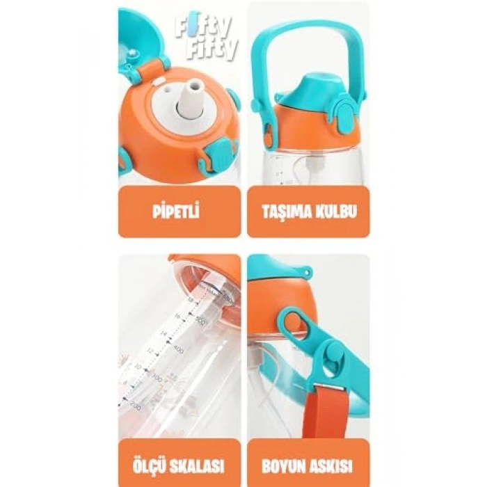 680 ml Kapasiteye Sahip Boyun Askılı Tritan Su Matarası