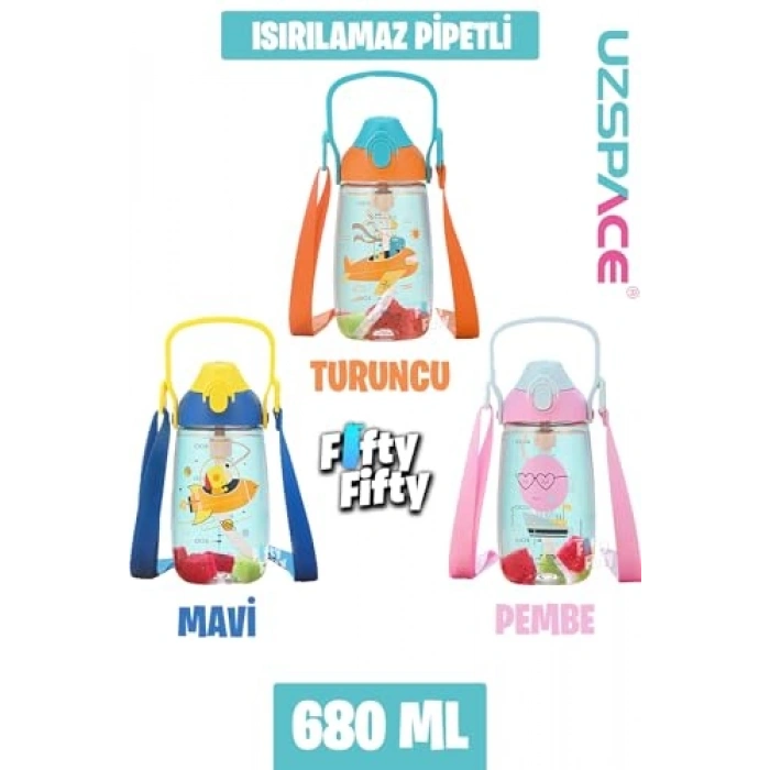680 ml Kapasiteye Sahip Boyun Askılı Tritan Su Matarası