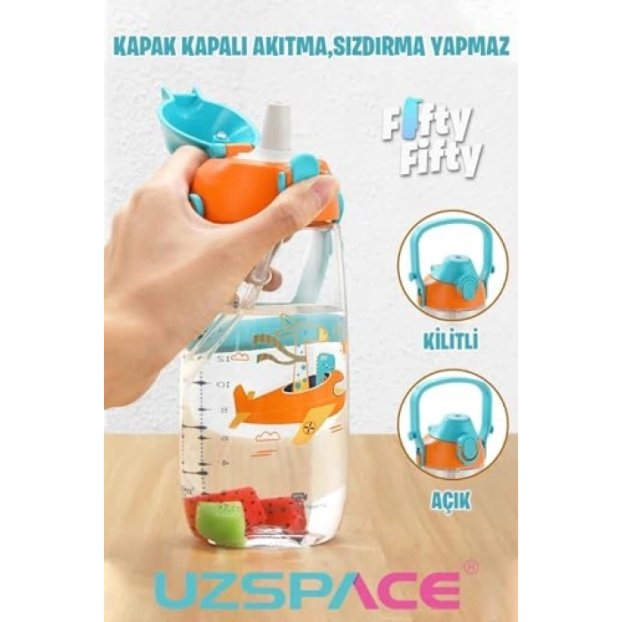 680 ml Kapasiteye Sahip Boyun Askılı Tritan Su Matarası