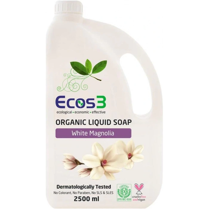 Organik Beyaz Manolya Özlü Parabensiz Sıvı Sabun (1 x 2500 mL)