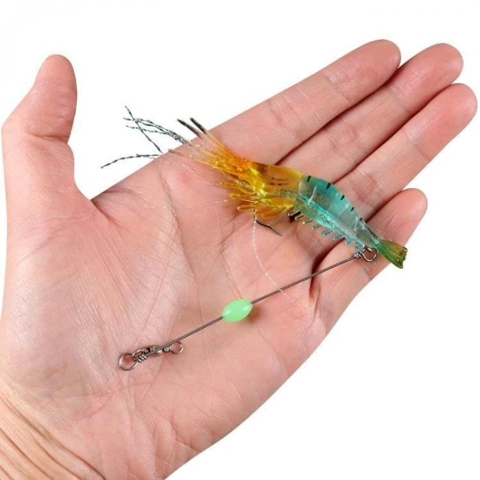 7 Adet Kancalı Fosforlu Silikon Yapay Olta Yem Seti, 8cm