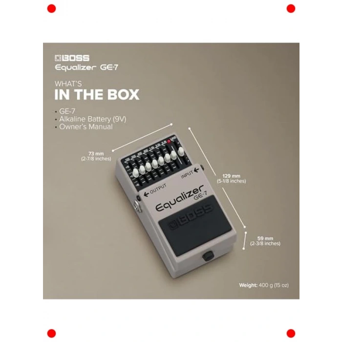 7 Bant Grafik Ekolayzır Pedalı - Gitar ve Bas İçin