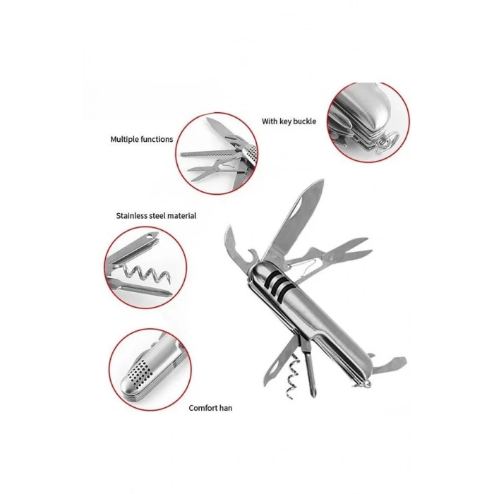 7 Fonksiyonlu Katlanabilir Çakı, Çok Amaçlı Kullanım İmkanı
