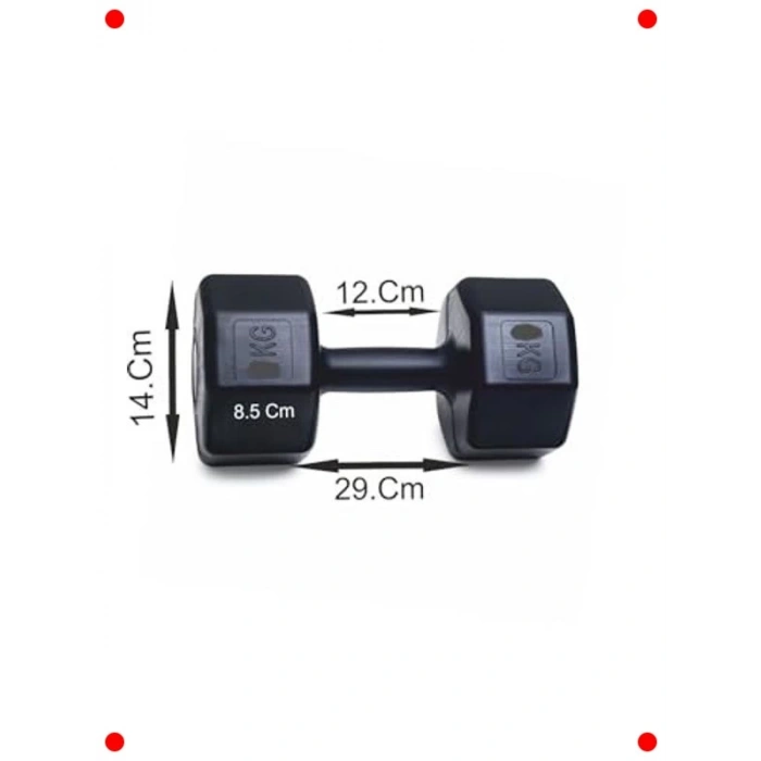 7 KG Dambıl Seti (2 Adet, Toplam 14 KG) - Siyah