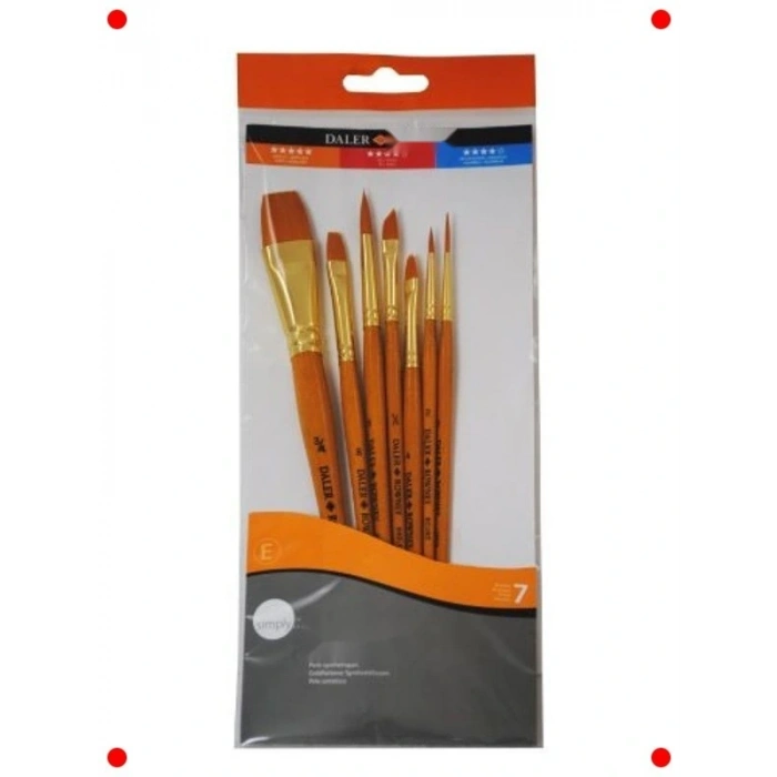 7li Kısa Sap Taklon Fırça Seti