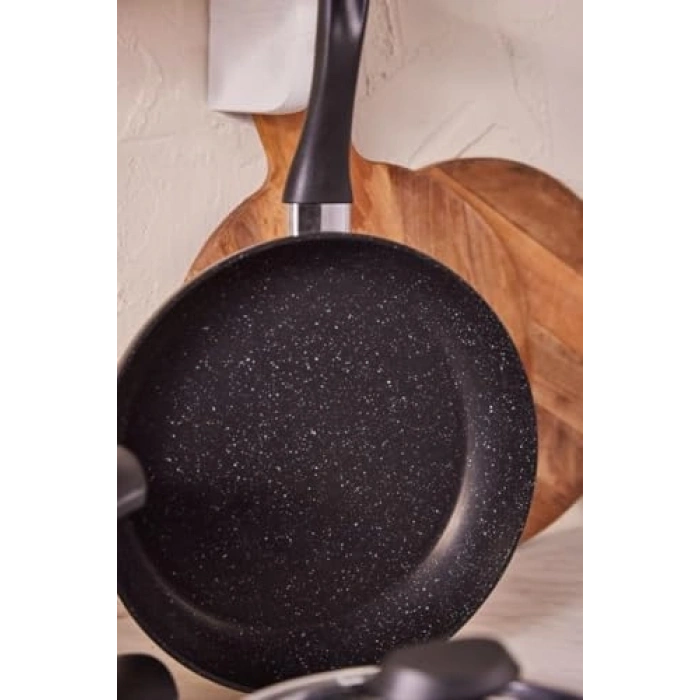 7 Parça Granit Tencere Seti, Black Renkli, Kaliteli Malzeme