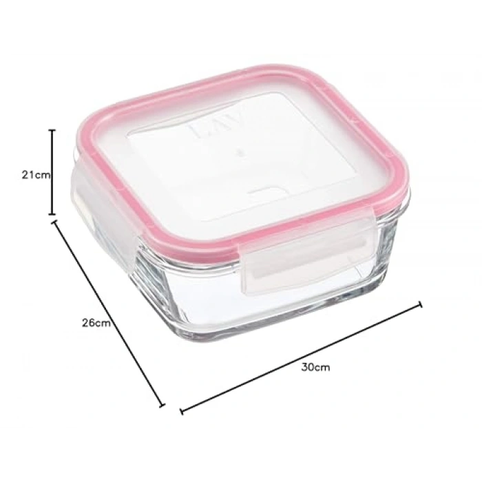 720 cc Kapasiteli Orta Boy Tek Parça Cam Saklama Kabı