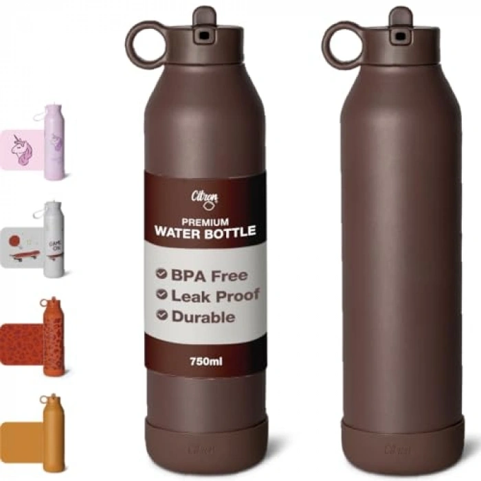 750 ml Kapasiteli 3 Katmanlı Paslanmaz Çelik Termos Seti - Plum Renk