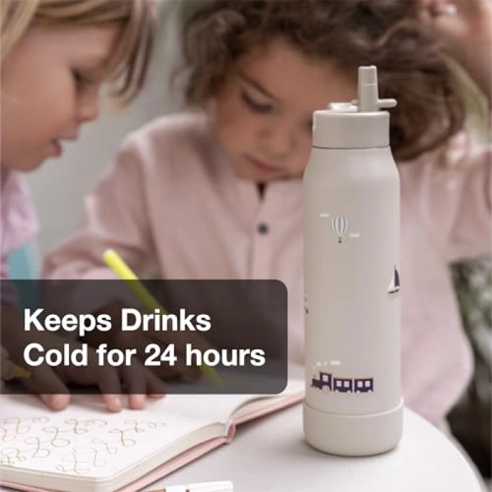 750 ml Kapasiteli 3 Katmanlı Paslanmaz Çelik Termos Seti - Plum Renk