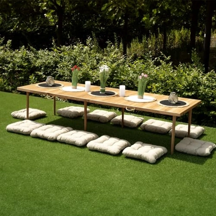 75x228 cm Katlanır Bahçe Piknik Matı - Ceviz Renk