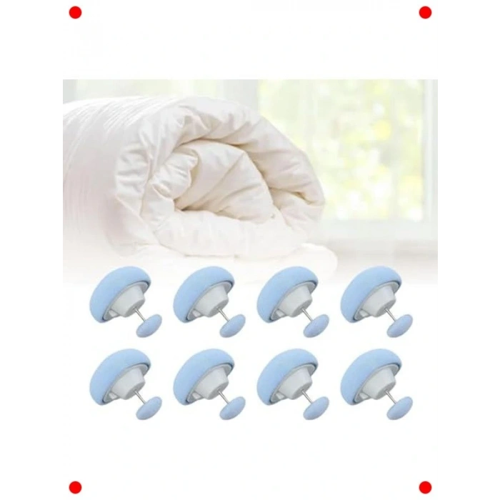 8 Adet Kalp Şekilli Nevresim ve Çarşaf Sabitleyici İğne