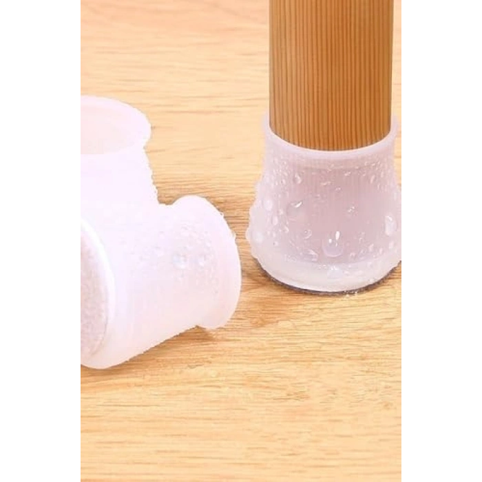 8 Adet Silikon Masa Sandalye Koruyucu ile Kaydırmaz Kullanım