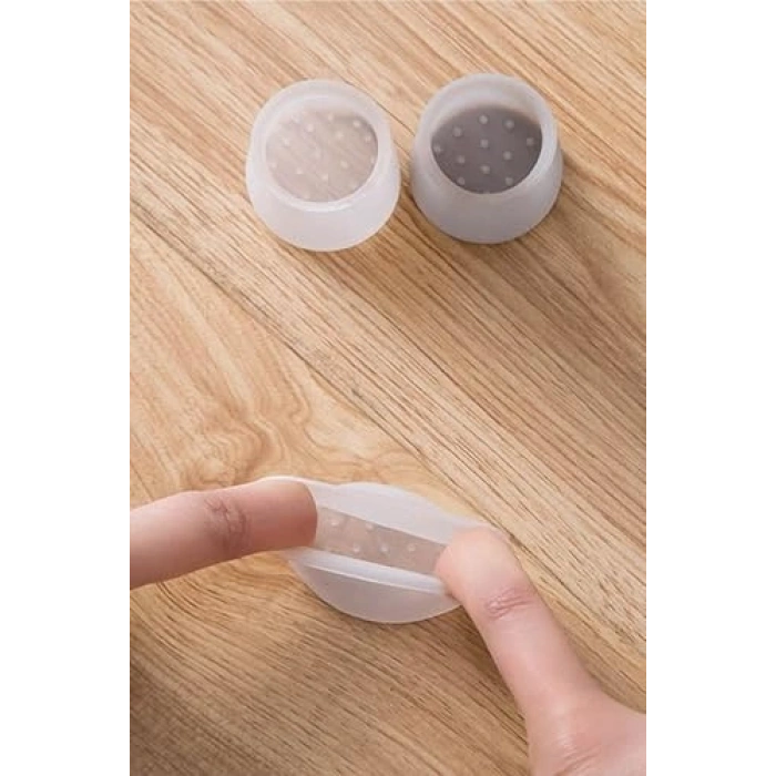 8 Adet Silikon Masa Sandalye Koruyucu ile Kaydırmaz Kullanım
