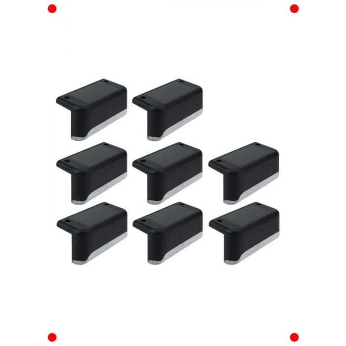 8 Adet Solar Basamak Işığı | Su Geçirmez, Gün Işığı LED