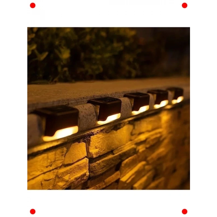 8 Adet Solar Basamak Işığı | Su Geçirmez, Gün Işığı LED