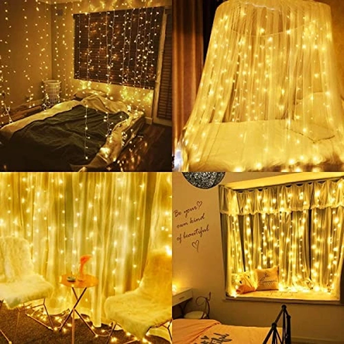 8 Fonksiyonlu 2x2 Metre Led Sarkıt, Yılbaşı Süsleme