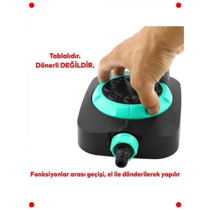 8 Fonksiyonlu Ayarlanabilir Bahçe Sulama Tabancası