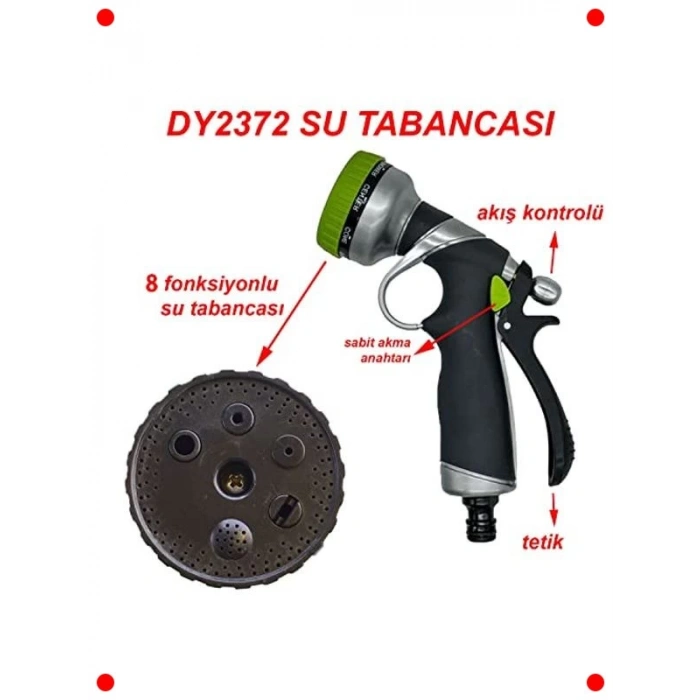 8 Fonksiyonlu Otomatik Sulama Tabancası