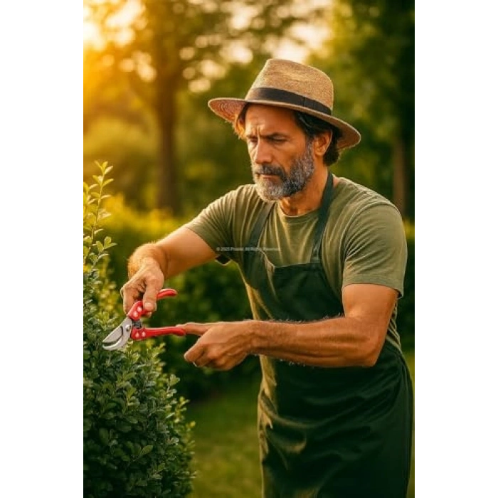 8 İnç Bahçe Bağ Makası, Karbon Çelik Bıçaklı, Ergonomik