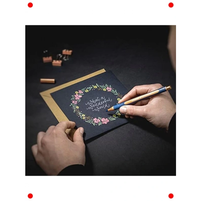 8li Metalik Tükenmez Kalem Seti - Çeşitli Renkler