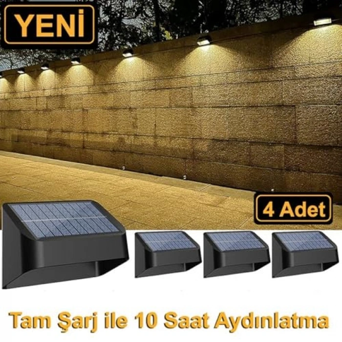 8 renk geçişli duvar aydınlatma, 4 adet set