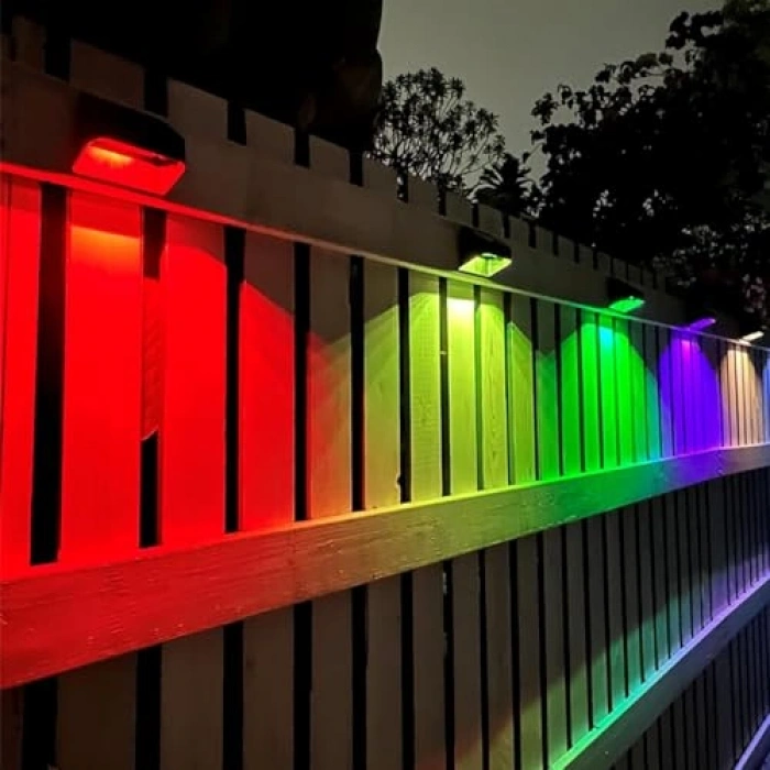 8 renk geçişli duvar aydınlatma, 4 adet set