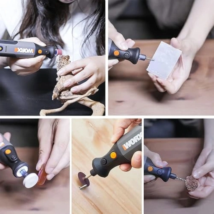 8 Volt Devir Ayarlı Elektrikli Gravür Makinesi, 21 Parça Aksesuar ile