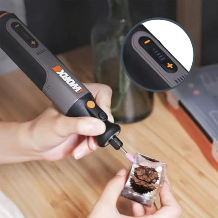 8 Volt Devir Ayarlı Elektrikli Gravür Makinesi, 21 Parça Aksesuar ile