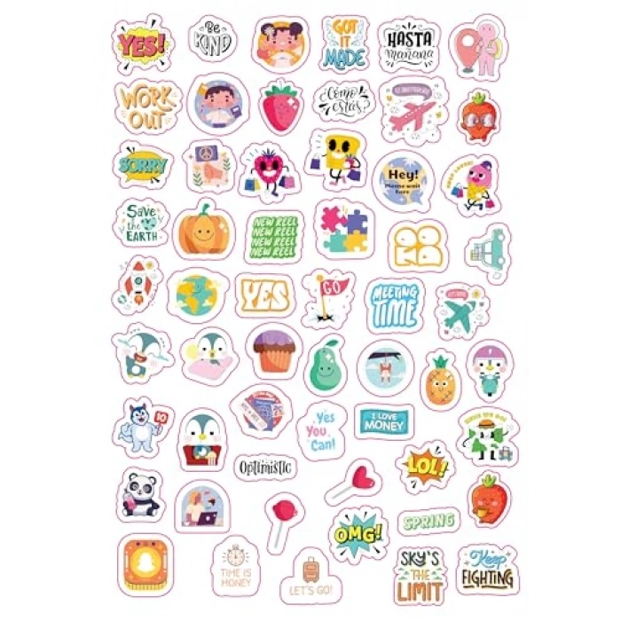 800+ Eğlenceli Planner ve Hediye Çıkartmaları, Renkli