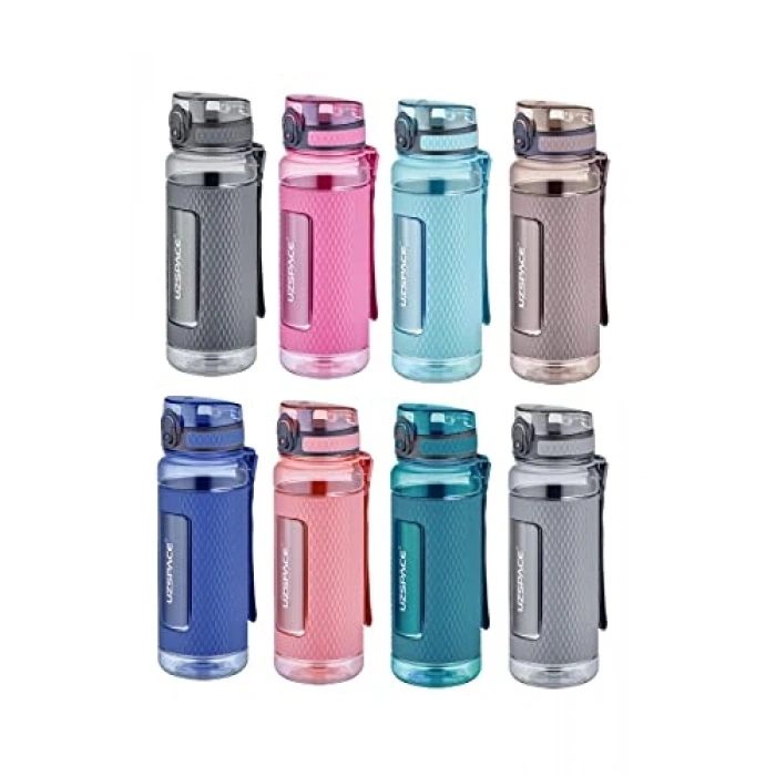 800 ml gri renkli silikon korumalı kaydırmaz su matarası