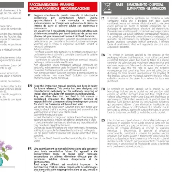 8054 Oasıs Evolutıon Otomatik Saksı Sulama Siste