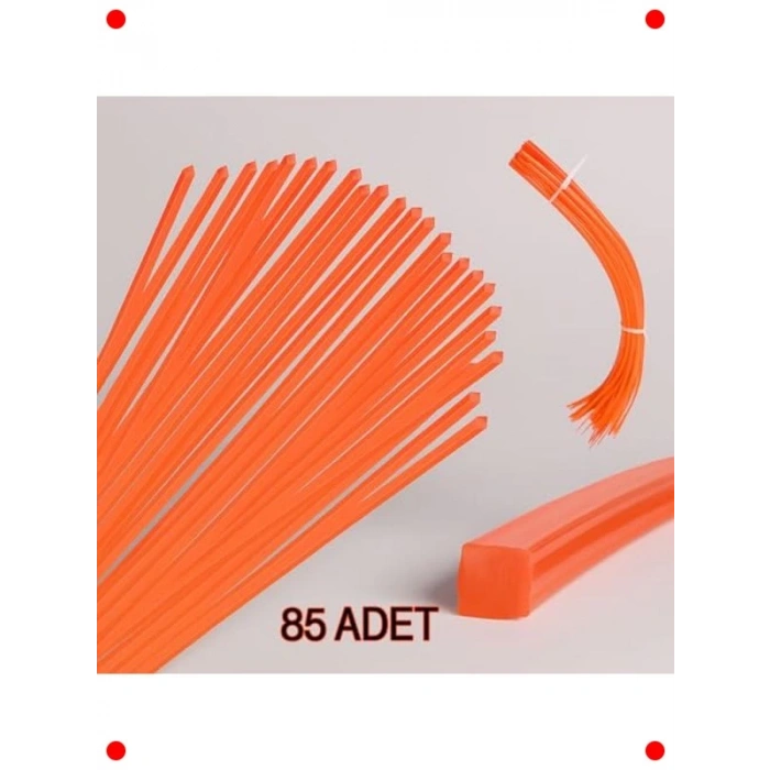 85 Adet Kare Çubuk Tırpan Misinası | 4mm x 28cm