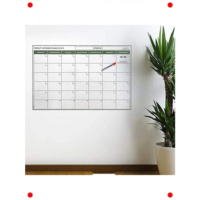 85x56cm Manyetik Aylık Program Takvimi