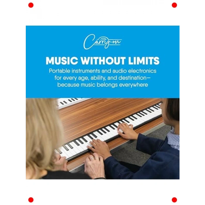 88 Tuş Katlanır Dijital Piyano (USB MIDI, Şarjlı Pil)