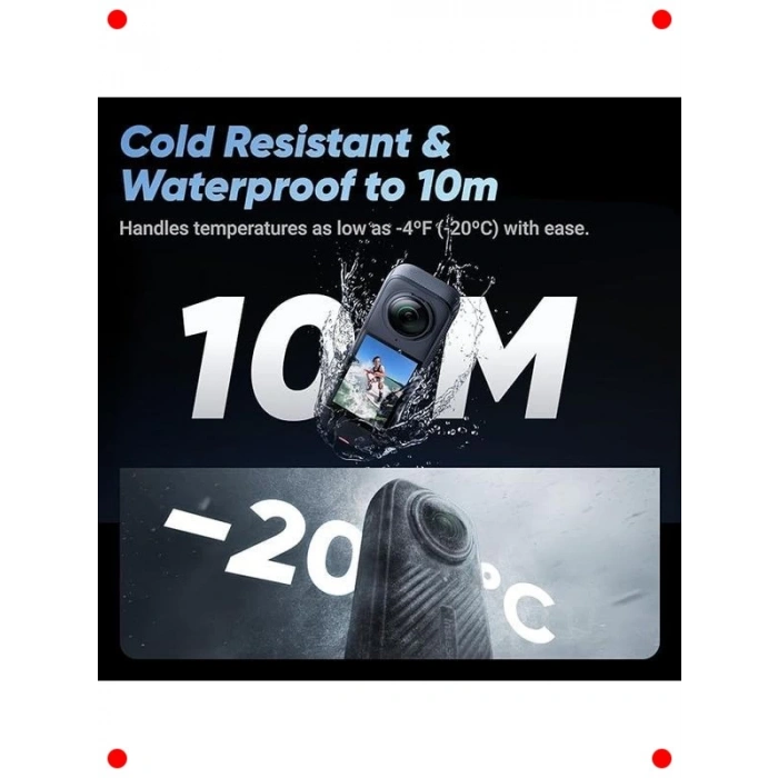 8K 360° Aksiyon Kamera Motosiklet Paketi - Su Geçirmez