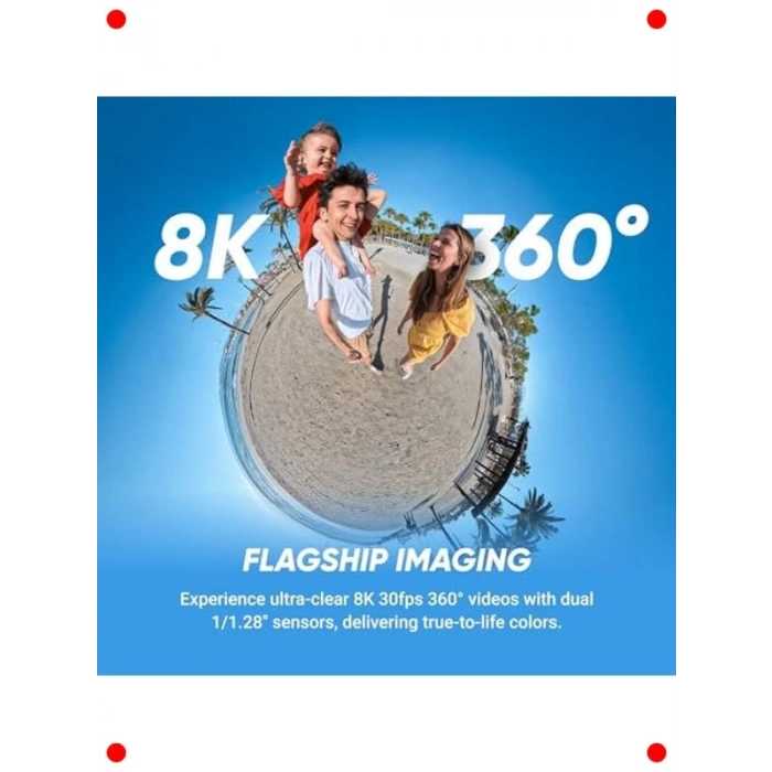 8K 360° Su Geçirmez Aksiyon Kamerası - AI Çip