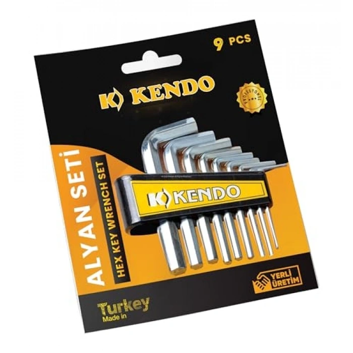 9 Parça Alyan Seti, Krom Kaplamalı, Alyan Anahtar Takımı, Sertleştirilş Çelik, Pratik Taşıma Aparatlı, Dayanıklı, Tarat Aleti