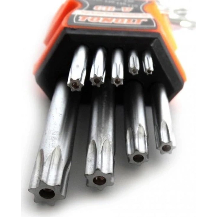 9 Parça Çelik Tork Alyan Anahtar Seti