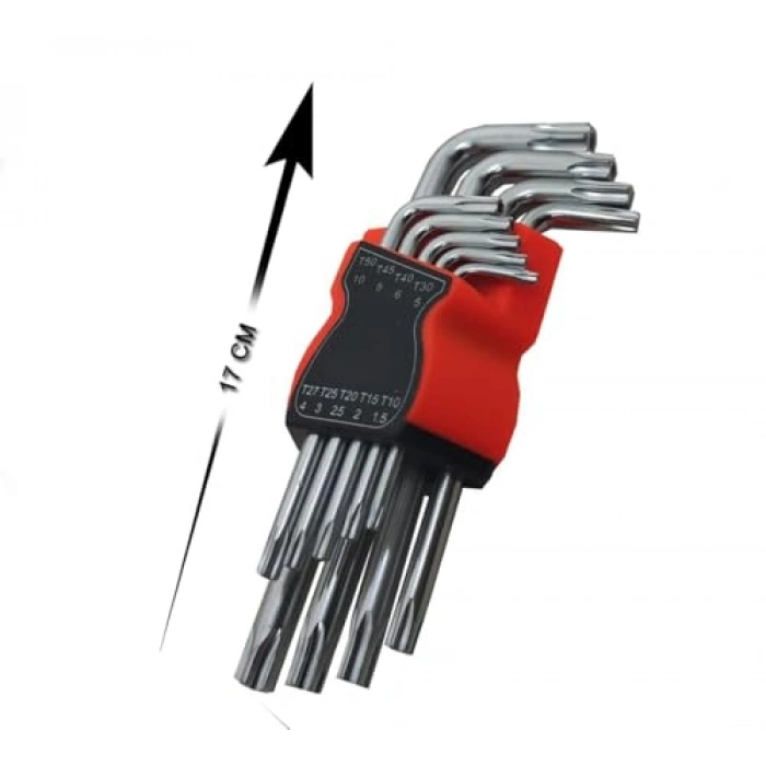 9 Parça Çelik Tork Alyan Anahtar Seti