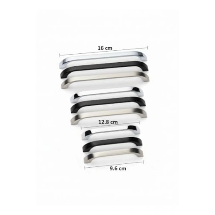 96 mm Siyah Metal Mutfak Dolap Kulpları