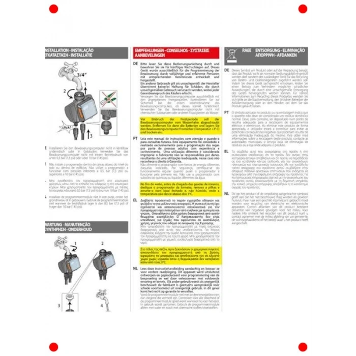98 Programlı 2 Çıkışlı Otomatik Sulama Zamanlayıcısı