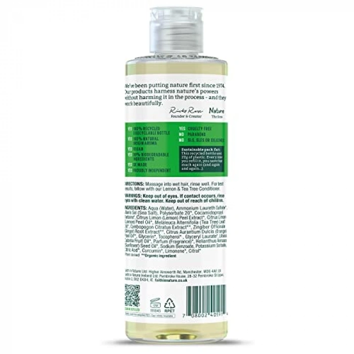 %99 Doğal Limon & Çay Ağacı Özlü Ferahlatıcı Şampuan, 400 ml
