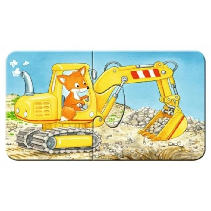 9x2 Parça Puzzle İnşaatçı Hayvanlar 030743