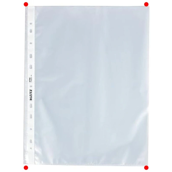 A4 Buzlu Poşet Dosya 100 Adet - 11 Delikli Koruyucu