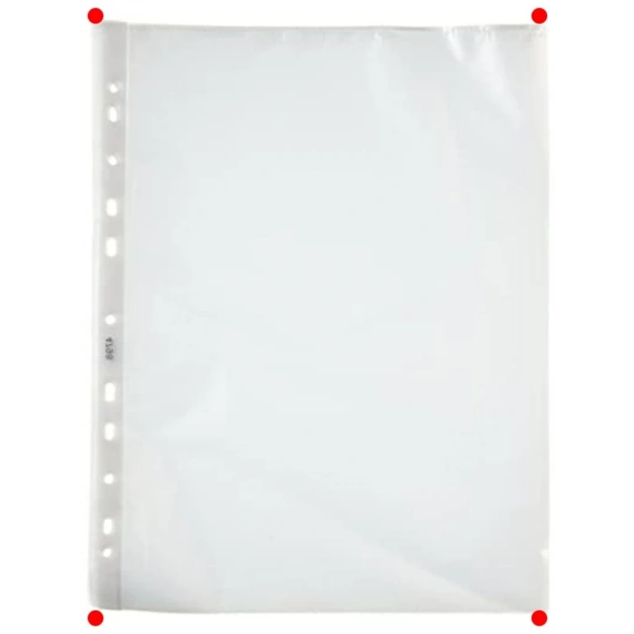 A4 Delikli Poşet Dosya | 100 Adet Buzlu Şeffaf