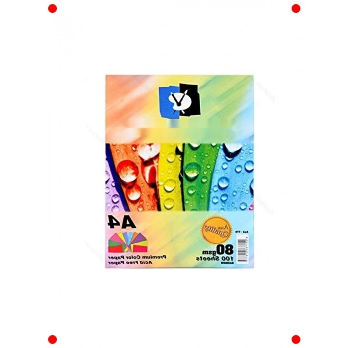 A4 Karışık Renkli Fotokopi Kağıdı 100lü Paket