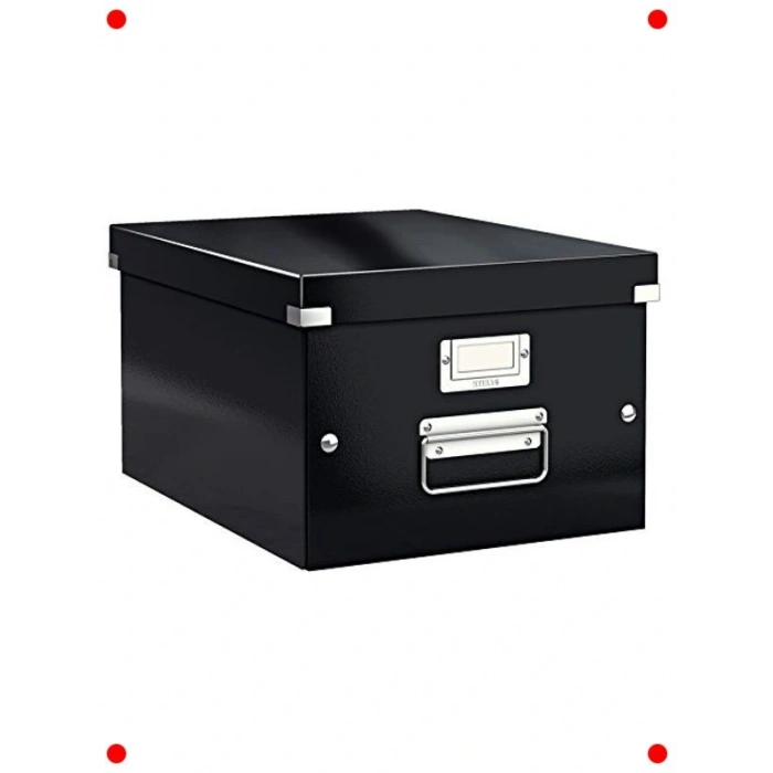 A4 Siyah Orta Boy Katlanabilir Saklama Kutusu