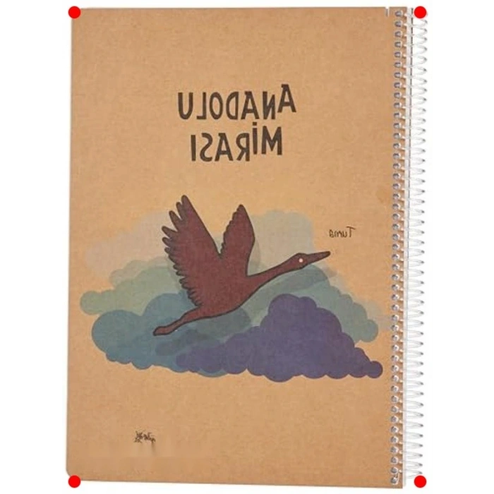 A4 Spiralli Çizgili Defter 120 Yaprak, Asorti